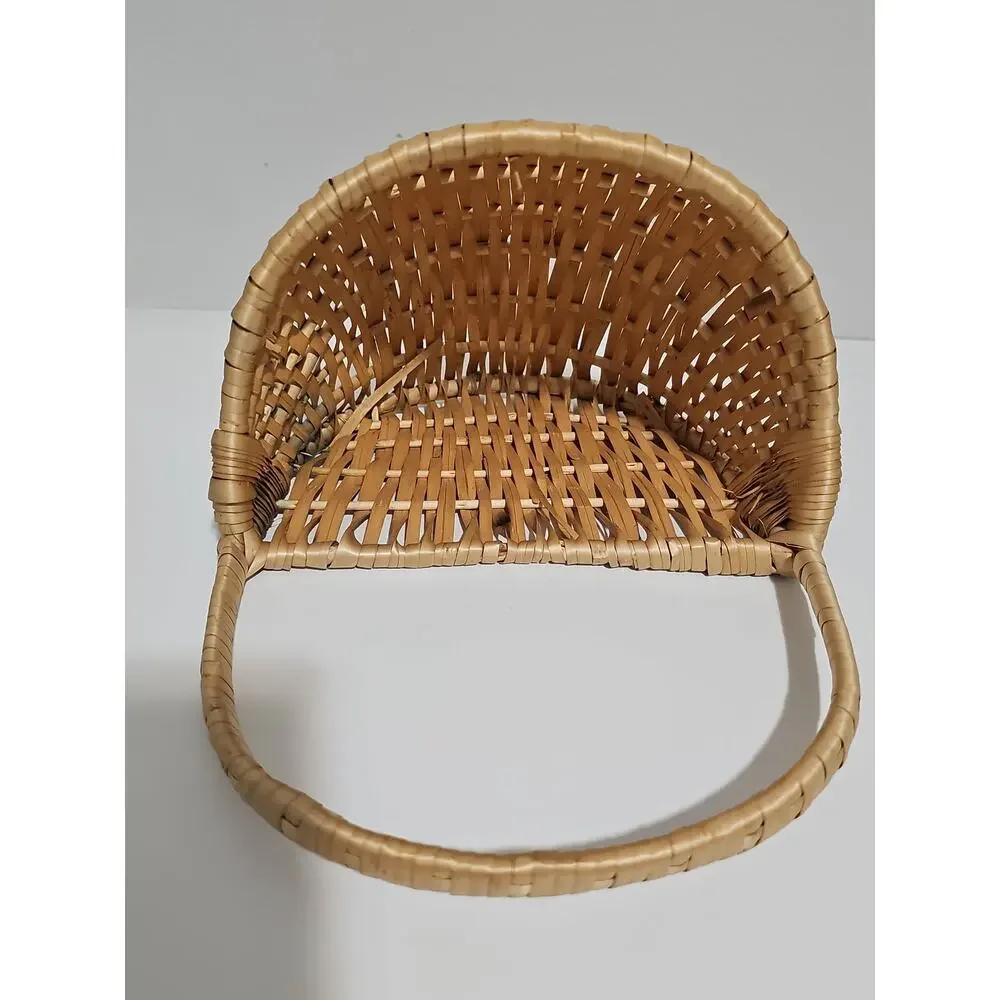 Vintage Woven Hanging Wall Basket Plant Pocket Cottagecore Country Farmhouse